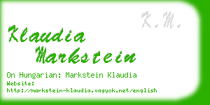 klaudia markstein business card